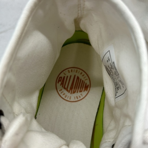 Palladium Pampa Hi L’Original size 8 White Lace Up Boots Lug Sole - Picture 13 of 16